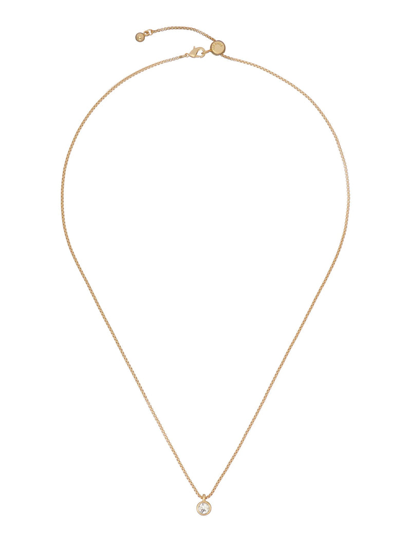 Sininaa Gold Tone Crystal Pendant Necklace