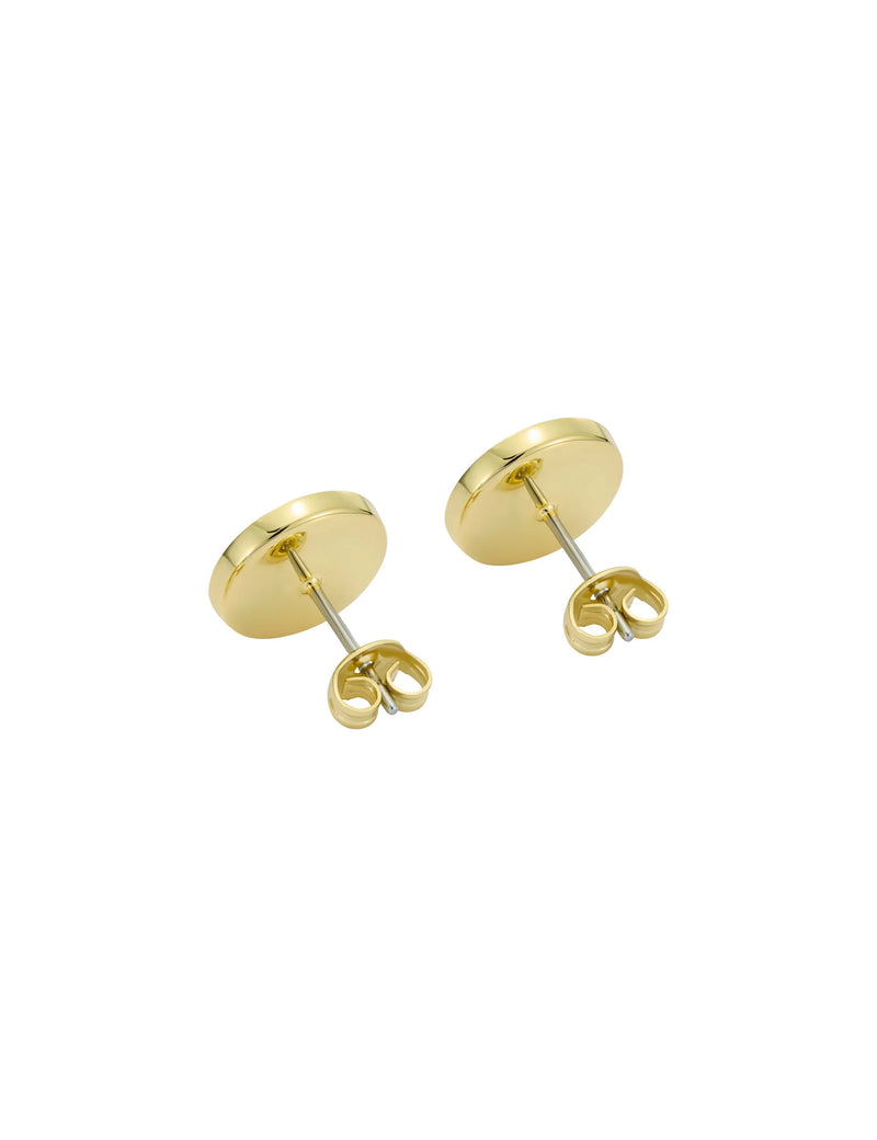 Cherelle Branded Crystal Button Stud Earrings