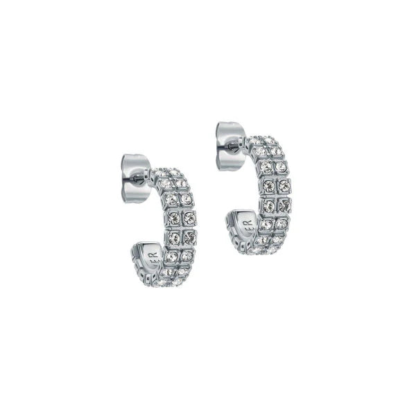 Mellrie Small Double Crystal Hoop Earrings