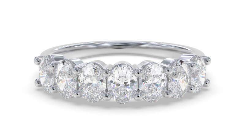 7 Stone Oval Cut Diamond Band