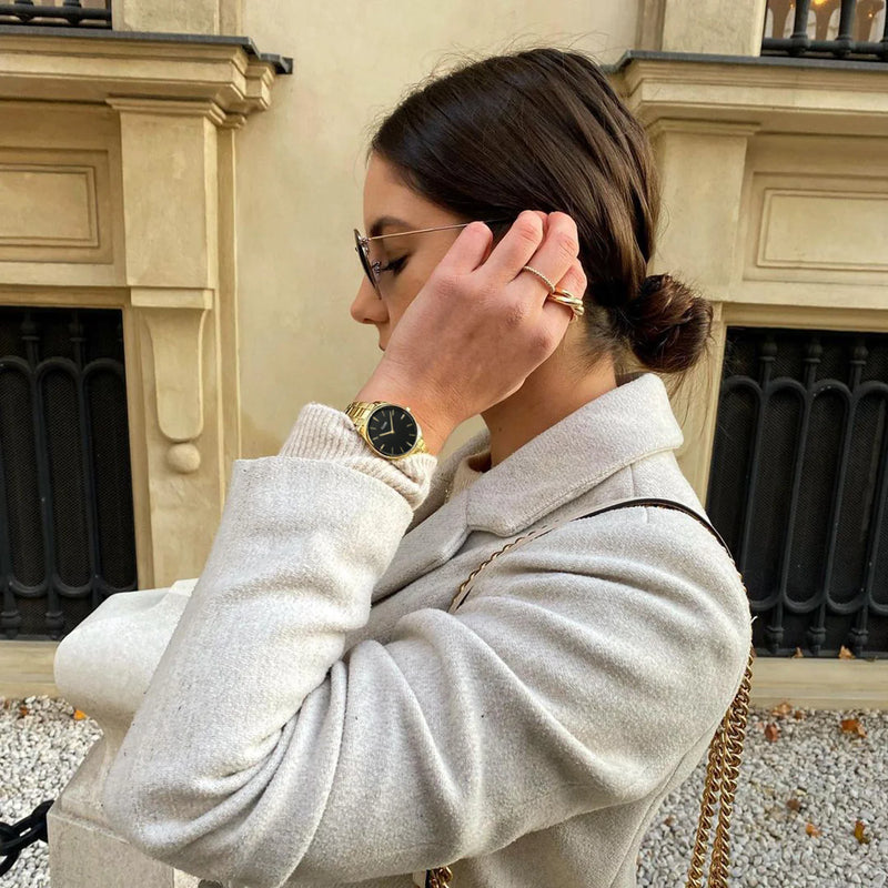 Féroce Petite Watch Steel, Black, Gold Colour