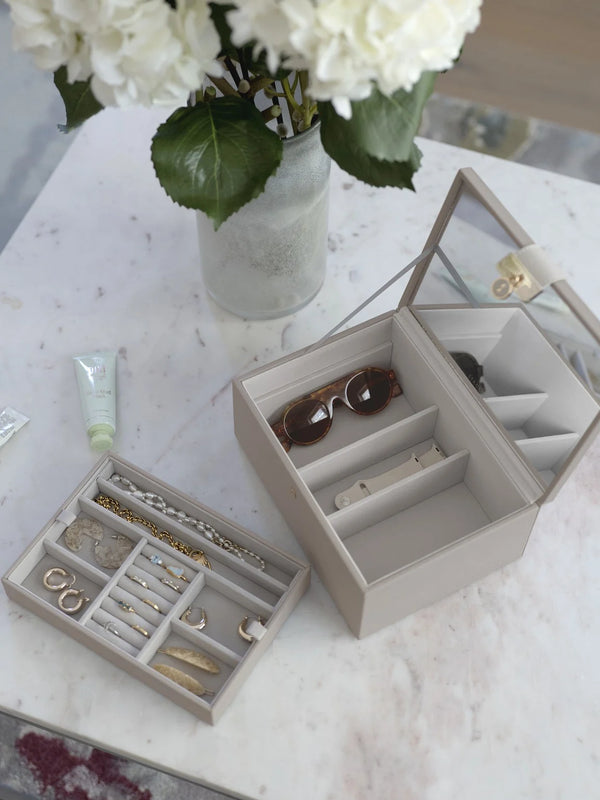 Luxury Classic Jewellery Box Taupe