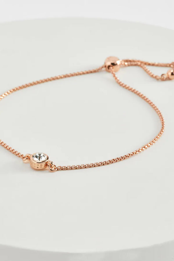SARSAA: Gold Crystal Drawstring Adjustable Bracelet