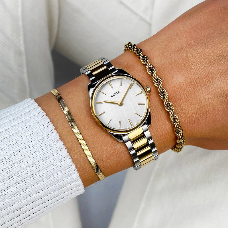 Féroce Mini Watch Steel, Silver Colour, Two-Tone