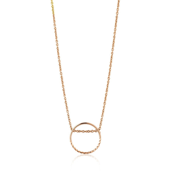 Twist Chain Circle Necklace