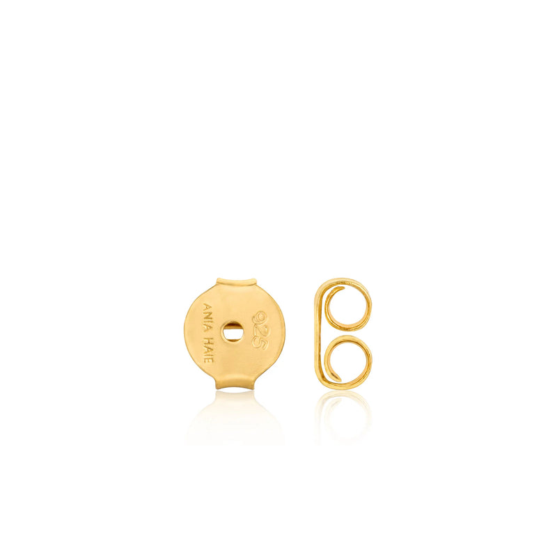Gold Padlock Stud Earrings