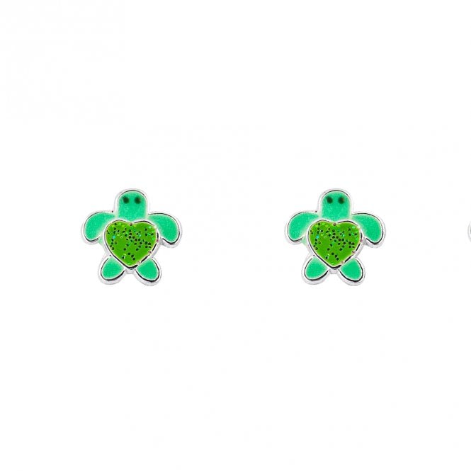 Green Glitter Enamel Turtles