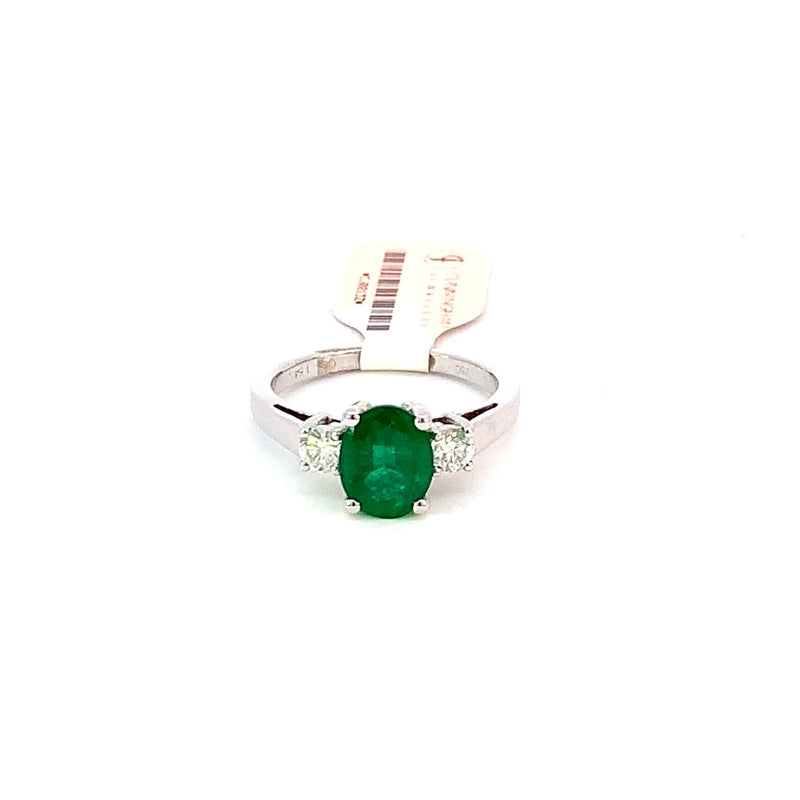 Oval Emerald & Diamond Trilogy