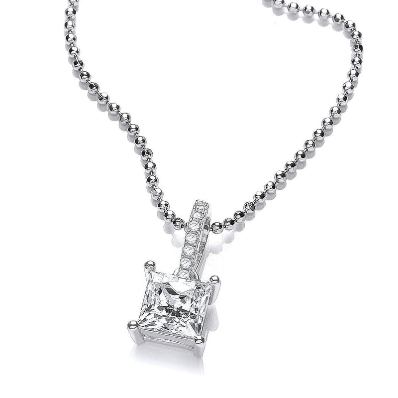 Square Swarovski Crystal Necklace