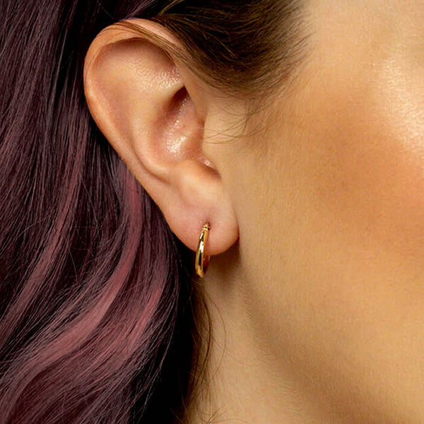 9ct Gold 10mm Hoop Earrings